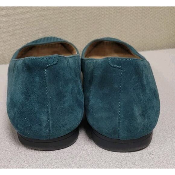 Vionic Posey Loafers Flats Shoes Womens Size 6.5 Green Suede Slip On Orthotic - Picture 4 of 7